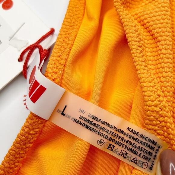 SOLID & STRIPED Jayden High Leg Bikini Bottom in Papaya - Picture 5 of 6